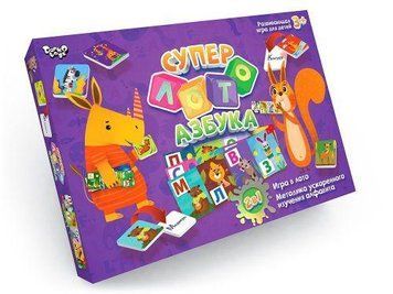 Дитяче лото Danko Toys "Суперлото. Абетка" (рос) СЛА-01 фото 1