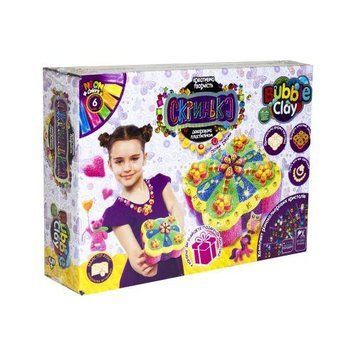 Набор для лепки Danko Toys Шкатулка Bubble Clay Цветы укр SHBC-01-01U фото 1