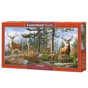 Пазлы Castorland "Королевская семья оленей" 4000 элементов 138 х 68 см C-400317 фото 1