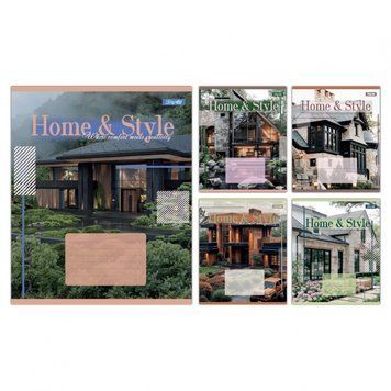 Набір учнівських зошитів 1 Вересня Home & Style формат А5, 60 арк. в клітинку 10 шт. 768118 фото 1