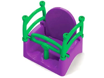 Дитяча підвісна гойдалка Doloni пластикова фіолетова із зеленим бортом 0152/5 фото 1
