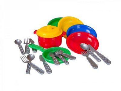 Набор игрушечной посуды ТехноК Маринка-10 18 предметов 1646 фото 1