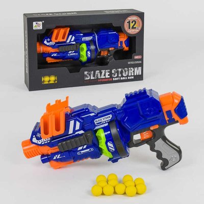 Іграшковий бластер на м'яких кульках 56 см Blaze Storm Automatic Gun 12 кульок ZC 7087 фото 1