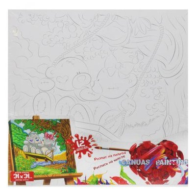 Розпис на полотні Danko Toys Canvas Painting Ведмедики 31х31 см фото 1