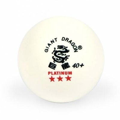 Мячики для настольного тенниса Giant Dragon Training Platinum 40+ 6шт 3зв белые фото 1