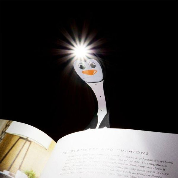 Детская закладка с LED фонариком FLEXILIGHТ 8 люм серии «Классика» - Пингвин фото 6
