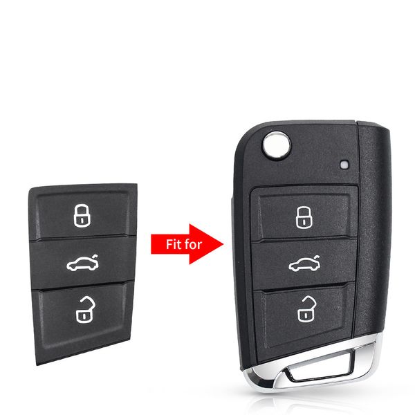 Гумові кнопки-накладки на ключ Seat скошені 3 кнопки фото 2