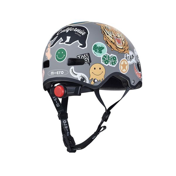 Защитный шлем премиум MICRO с LED габаритами размер M 52–56 cm Стикер фото 3