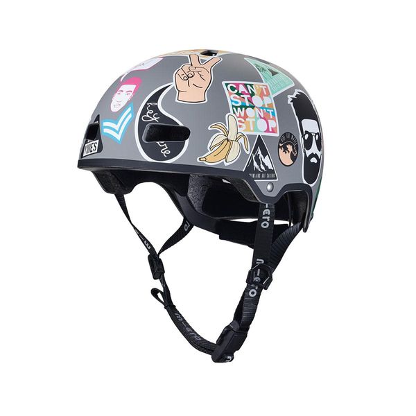 Защитный шлем премиум MICRO с LED габаритами размер M 52–56 cm Стикер фото 5