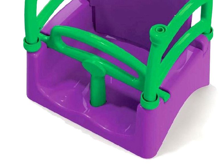Дитяча підвісна гойдалка Doloni пластикова фіолетова із зеленим бортом 0152/5 фото 3
