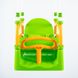 Дитяча підвісна гойдалка Doloni пластикова зелена з помаранчевим бортом 0152/1 фото 2