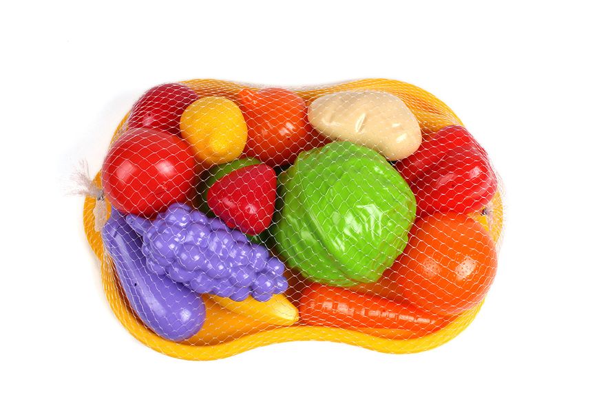 Набір іграшкових фруктів та овочів з підносом ТехноК 16 предметів 5347 фото 3