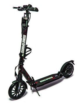 Самокат двоколісний складаний Scale Sports SS-30 дискове гальмо LED ліхтарик чорно-червоний фото 1