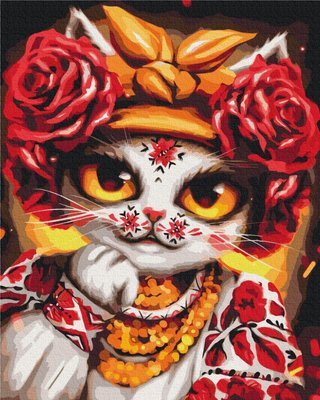 Картина по номерам BrushMe серии Патриот "Кошка роза ©Марианна Пащук" 40х50см BS53351 фото 1