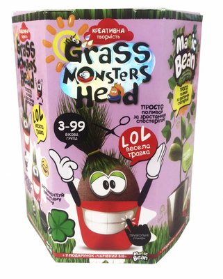 Набір для пророщування Danko Toys Grass Monsters Head (укр) GMH-01-08U фото 1