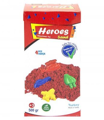 Кинетический песок "Heroes" красный 500 г E KUM-003 фото 1