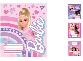 Набір учнівських зошитів Yes Barbie формат А5, 12 арк. в лінійку 25 шт. 766201 фото 1
