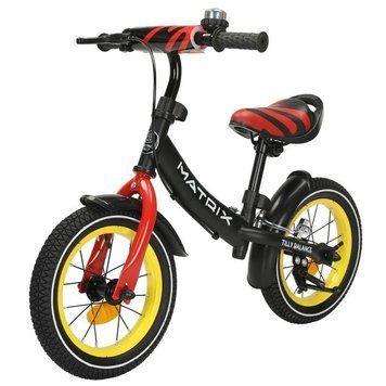 Беговел Tilly Matrix 12" со стальной рамой и надувными колесами Black Yellow T-21259/1 фото 1