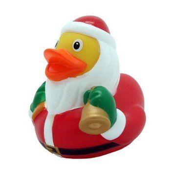 Стильна тематична гумова качечка FunnyDucks "Дід Мороз" L1846 фото 1