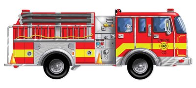 Мега - пазл гигант Melissa&Doug "Большая пожарная машина" 24 элемента 125 х 40 см MD10436 фото 1