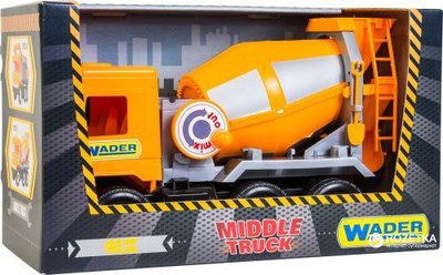 Іграшковий бетонозмішувач Wader Middle truck 43 см помаранчева 39311 фото 1