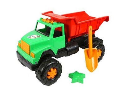 Игрушечный грузовик Орион Интер с песочным набором 58 см зеленый 191 фото 1