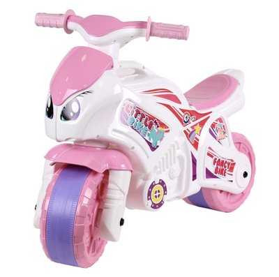 Мотоцикл-каталка ТехноК бело-розовая 5798 фото 1