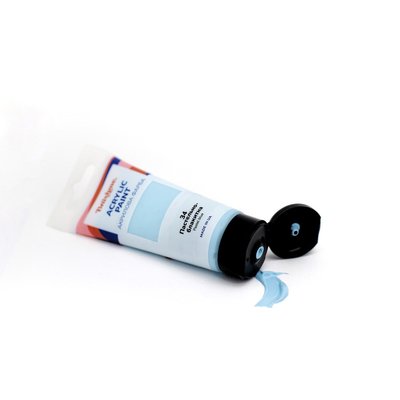 Художня глянсова акрилова фарба BrushMe колір "Пастельно-блакитна" 60 мл TBA60034 фото 1