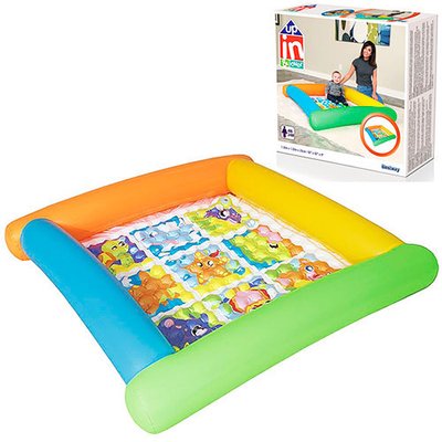 Детский надувной бассейн Bestway Цветной с ремкомплектом 132х132х23см BW 52240 фото 1