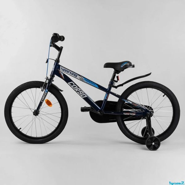 Велосипед підлітковий двоколісний 20" CORSO Sporting чорно-синій R-20944 фото 2