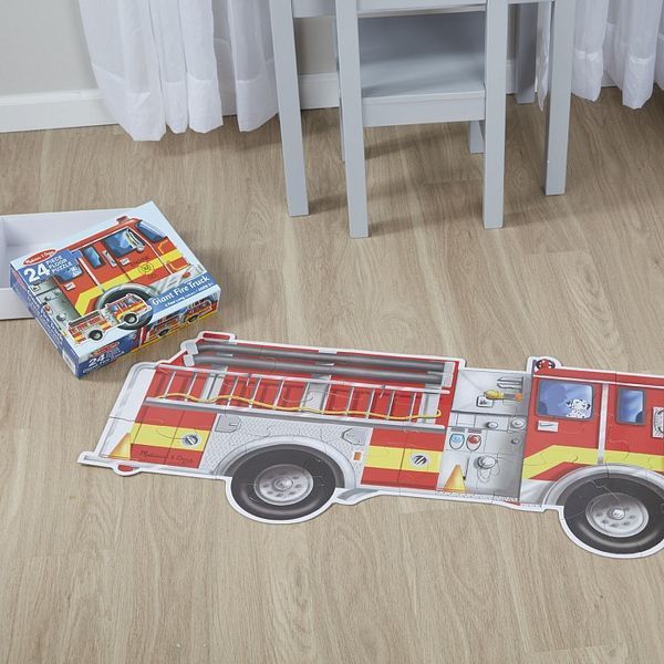 Мега - пазл гигант Melissa&Doug "Большая пожарная машина" 24 элемента 125 х 40 см MD10436 фото 4