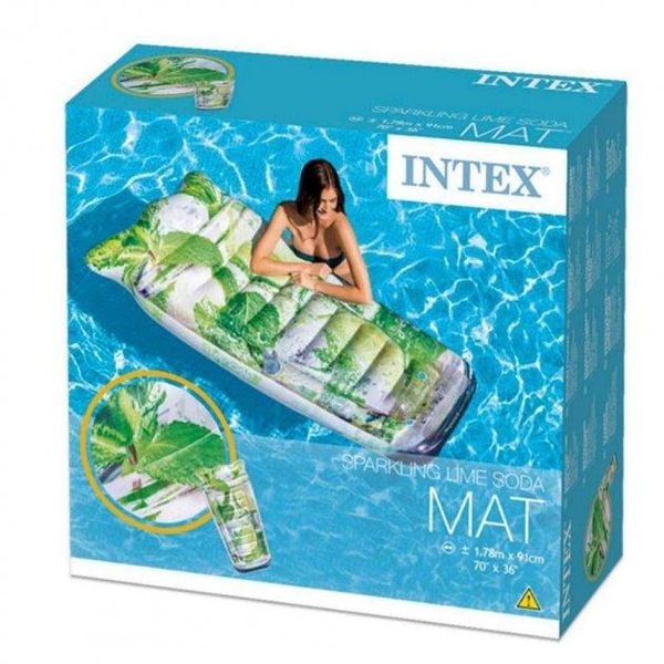 Матрас для плавания Intex с подстаканником Мохито 178х91см 58778 фото 6