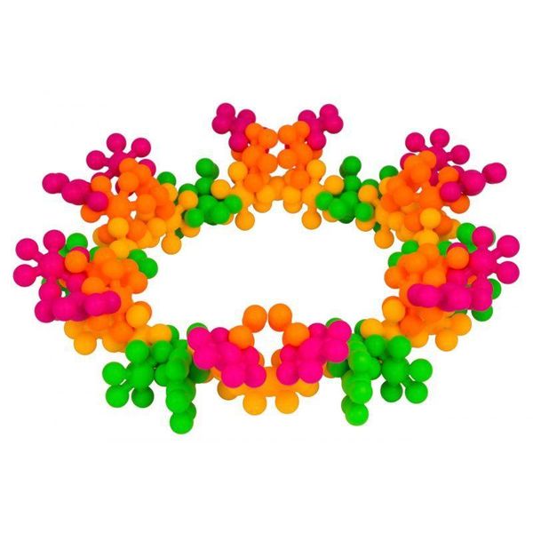 Конструктор Шестилисник (Сніжинка, Молекула) 80 шт 10 кольорів NEON світиться фото 4