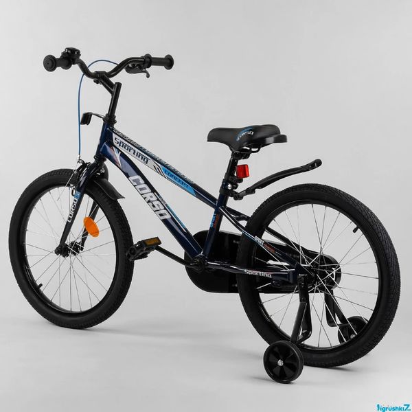 Велосипед підлітковий двоколісний 20" CORSO Sporting чорно-синій R-20944 фото 3