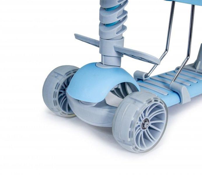 Дитячий самокат - трансформер 5 в 1 із підсвічуванням Scooter Smart блакитний фото 3