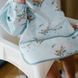 Детский нагрудник для кормления 6м+ Babyono Самолётики с рукавами и карманом, на липучке 74х36 см голубой фото 4
