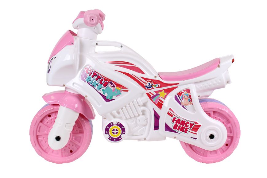 Мотоцикл-каталка ТехноК біло-рожева 5798 фото 2