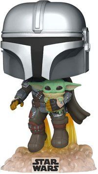 FUNKO POP! Ігрова фігурка серії "Мандалорець" Мандалорець, що летить, з малюком 9.6 см фото 1