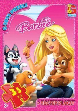 Пазлы G-Toys "Barbie: питомцы" 35 элементов + постер 21 х 30 см BA017 фото 1