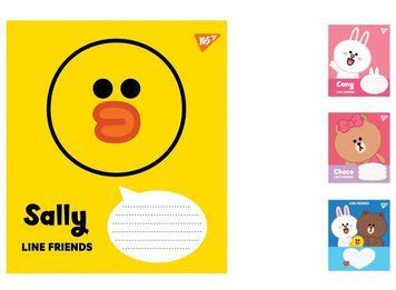 Набір учнівських зошитів Yes Line Friends формат А5, 12 арк. в клітинку 25 шт. 766191 фото 1