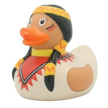 Стильна тематична гумова качечка FunnyDucks "Покахонтас" (L2065) фото 1