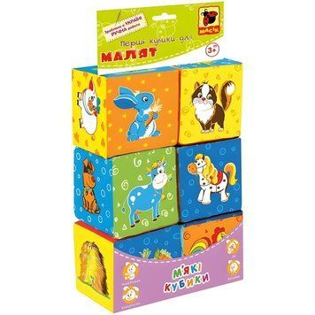 Развивающие кубики мягкие Масік "Ферма" кубик 8см 6 шт фото 1