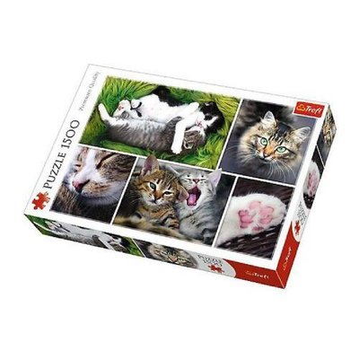 Пазли Trefl "Колаж: Коти" 1500 елементів 85 х 58 см 26145 фото 1