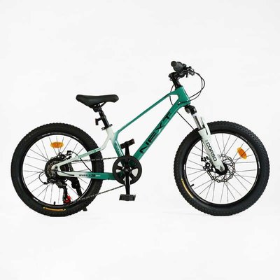 Велосипед підлітковий двоколісний 20" CORSO Next 7 швидкостей магнієва рама блакитний NX-20426 фото 1