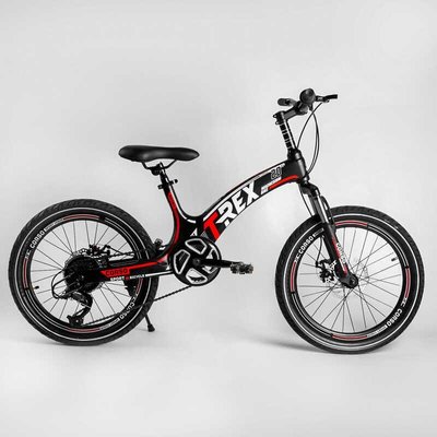 Велосипед підлітковий двоколісний 20" CORSO T-REX чорно-червоний 41777 фото 1