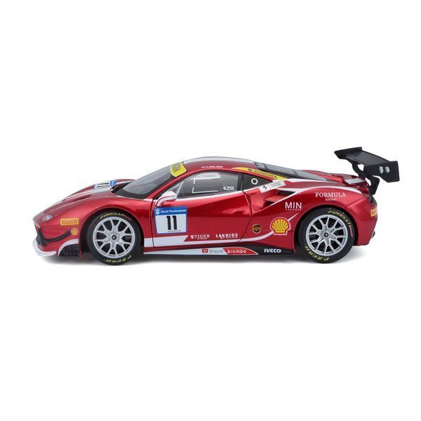 Колекційна модель автомобіля Bburago Ferrari 488 Challenge, масштаб 1:24, червоний 18-26308 фото 2