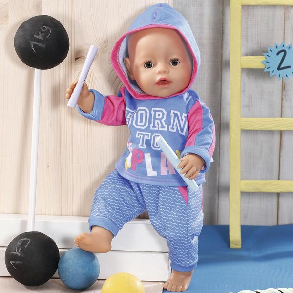 Кукольный наряд BABY BORN - СПОРТИВНЫЙ КОСТЮМ ДЛЯ БЕГА (на 43 cm, голубой) фото 6