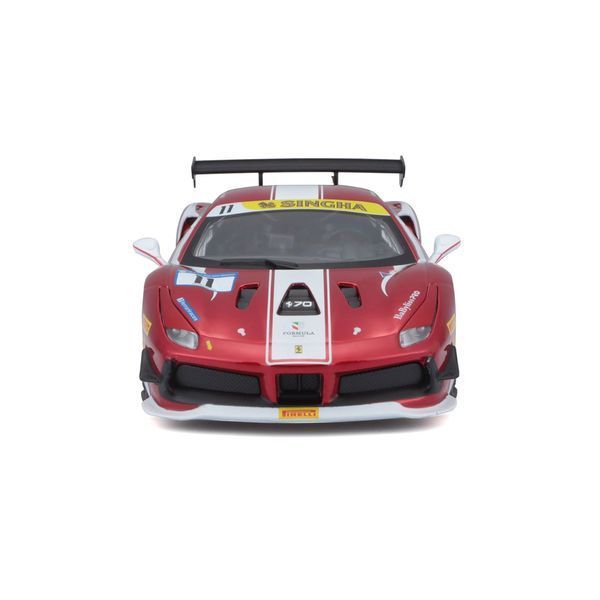 Колекційна модель автомобіля Bburago Ferrari 488 Challenge, масштаб 1:24, червоний 18-26308 фото 6