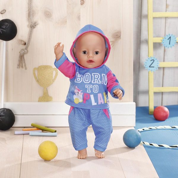 Ляльковий наряд BABY BORN - СПОРТИВНИЙ КОСТЮМ ДЛЯ БІГУ (на 43 cm, блакитний) фото 4