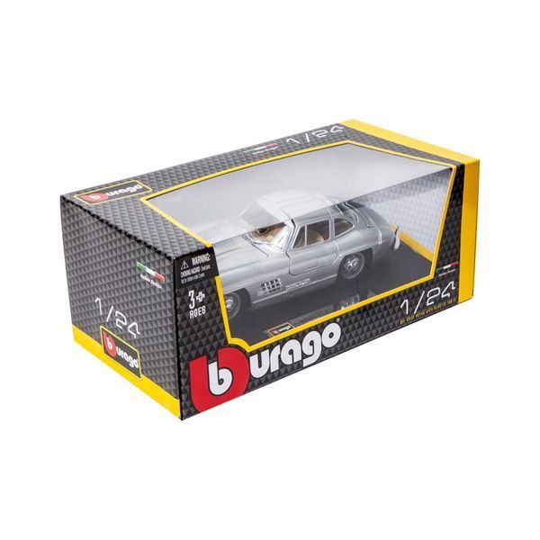Колекційна модель автомобіля Bburago Mercedes-Benz 300 SL (1954), масштаб 1:24, сріблястий 18-22023 фото 2
